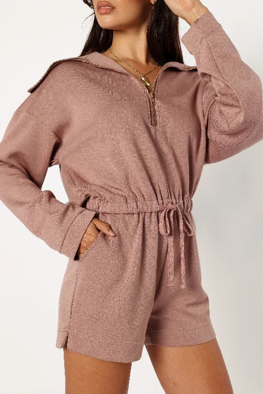 Peri Sweater Romper - Mocha