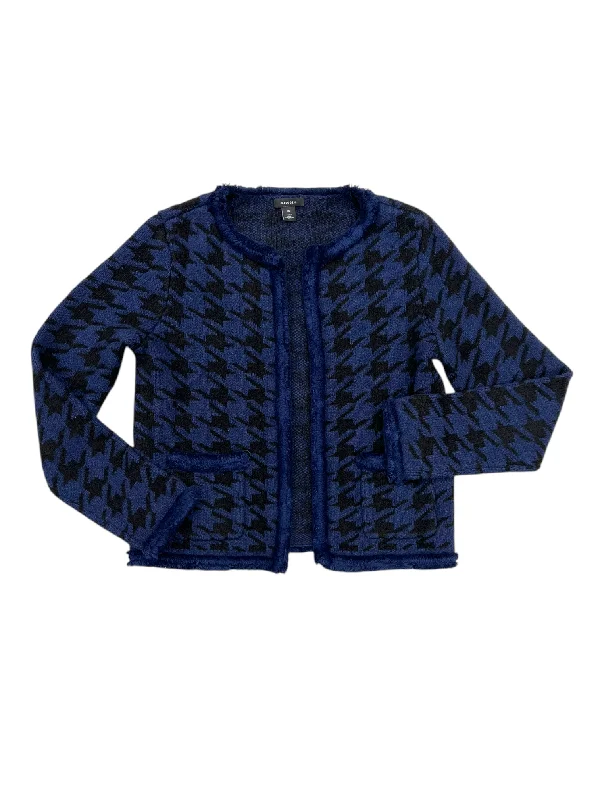 Cardigan By Halogen In Black & Blue, Size: M