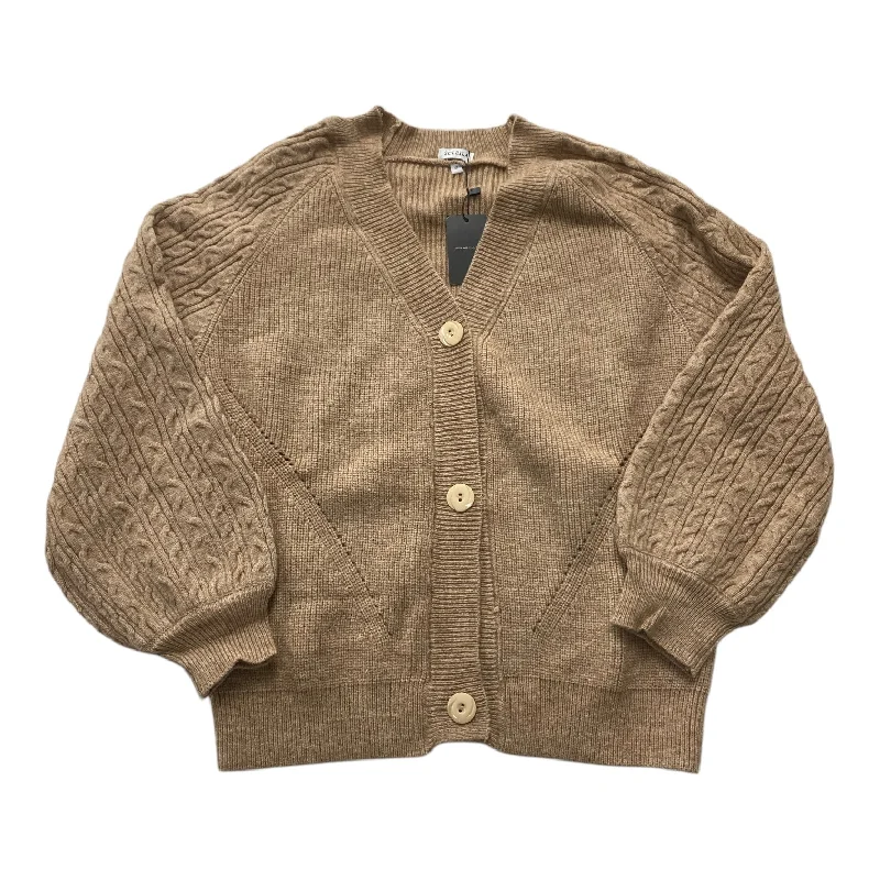 Sweater Cardigan By Cmc In Tan, Size: S