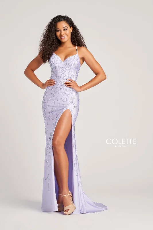 Colette CL5110 Prom Long Stone Accents Formal Dress