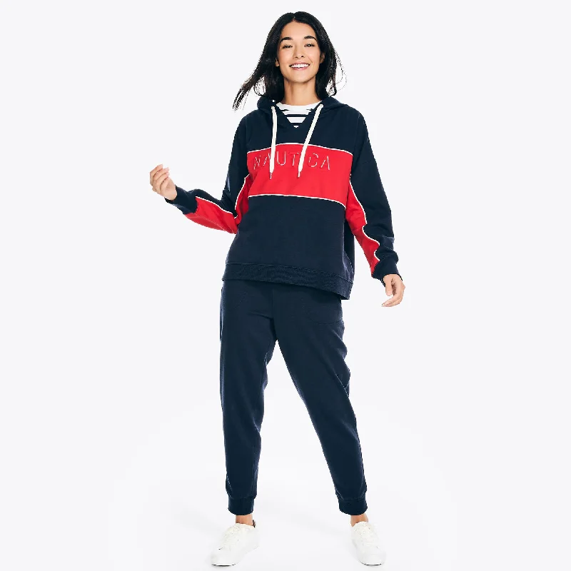 Nautica Womens Logo Pullover Hoodie