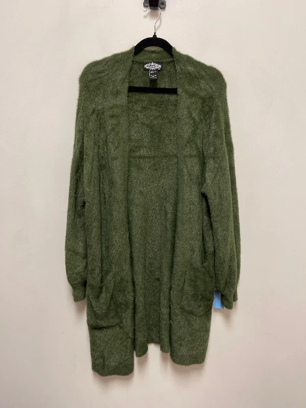 Sweater Cardigan By Clothes Mentor In Green, Size: Xl