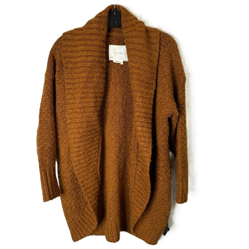 Sweater Cardigan By Anthropologie In Orange, Size: S