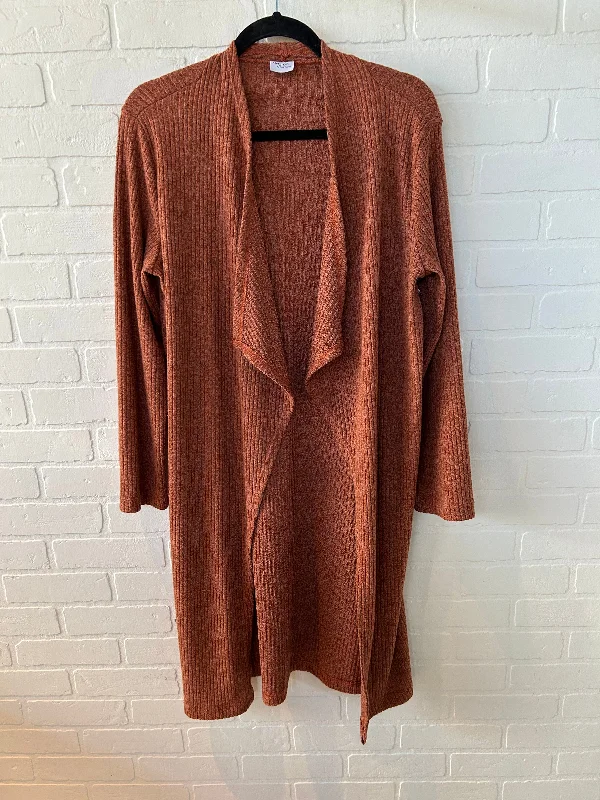 Cardigan By COZY CO. In Orange, Size: M