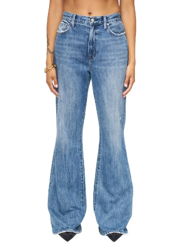 Stevie High Rise Relaxed Flare Jean In Seneca