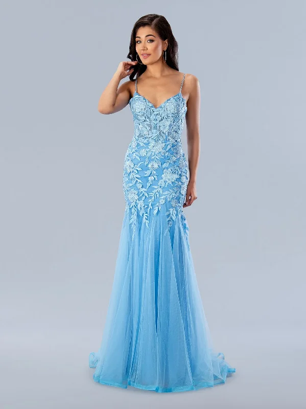 Stella Couture 24175 Long Formal Prom Glitter Dress