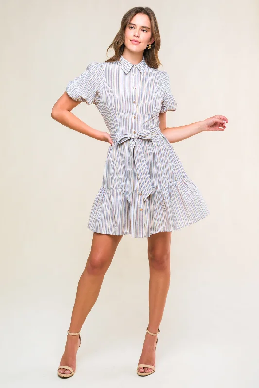 ADORABLE PRESENCE WOVEN MINI DRESS