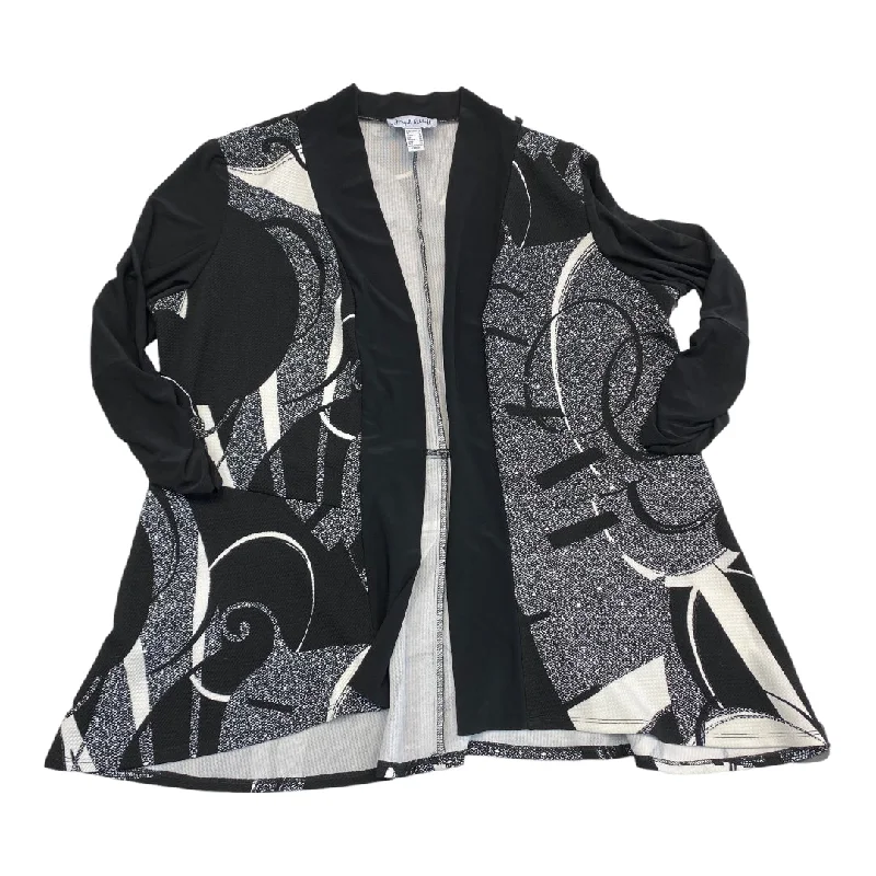 Cardigan By Joseph Ribkoff In Black & White, Size: 18