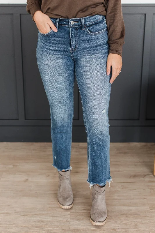 Vervet Slim Straight Jeans- Garcelle Wash