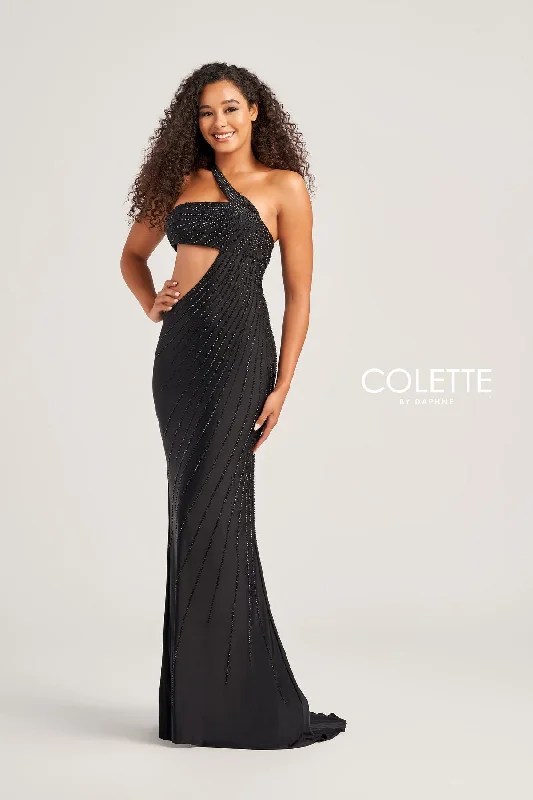 Colette CL5139 Cut Out Long Formal Fitted Prom Dress