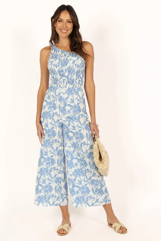 Rae Jumpsuit - Blue Floral