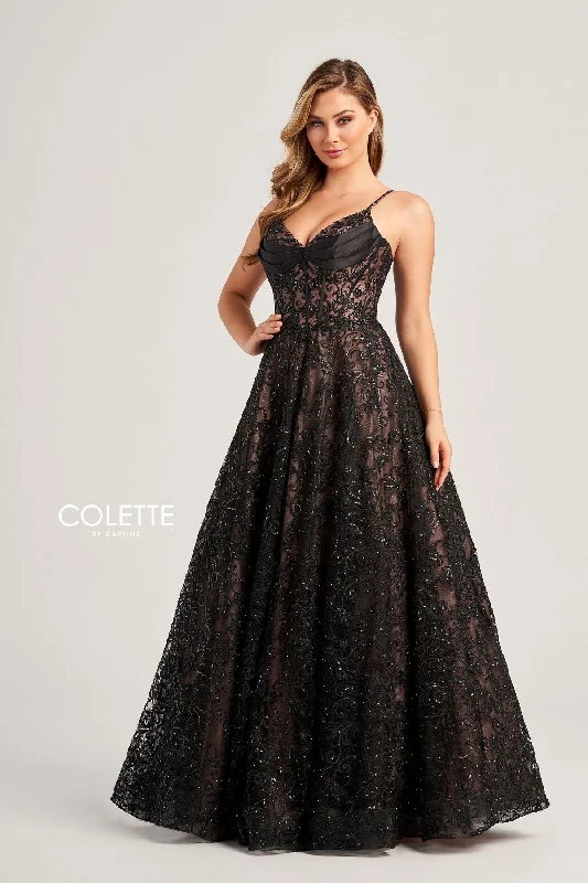 Colette CL5131 Glitter Long Formal Prom Ball Gown