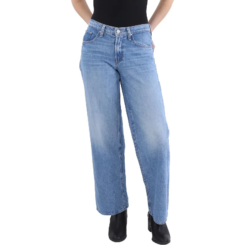 Love Line Womens Denim High-Rise Straight Leg Jeans