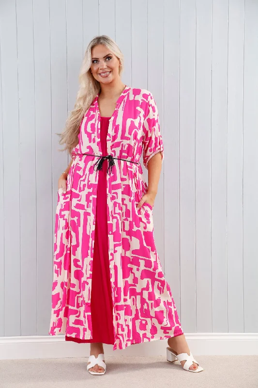 Agatha Shirt Dress Pink