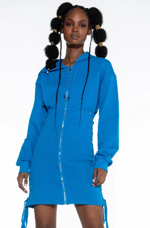 BACK TO BACK HOODIE SWEATSHIRT DRESS