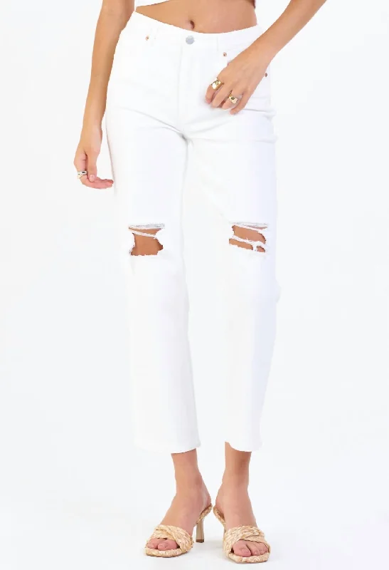 Jodi High Rise Straight Leg Jean In White