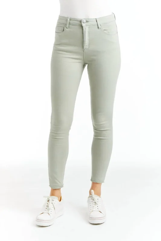 Mona High Waist Skinny Crop Jean In Sprig