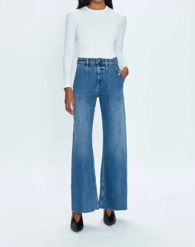 Penny High Rise Wide Leg Jean In Canal