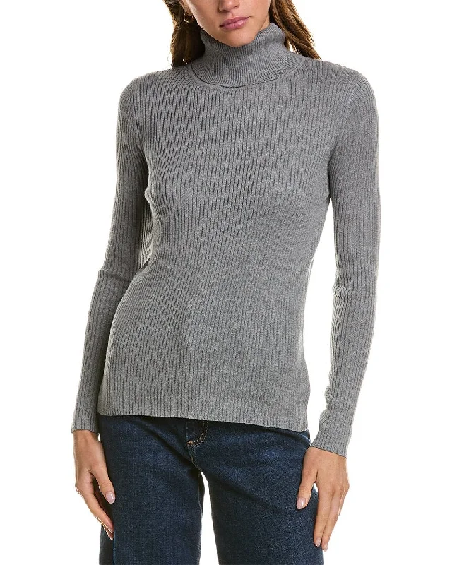 Hannah Rose Turtleneck Cashmere-Blend Sweater