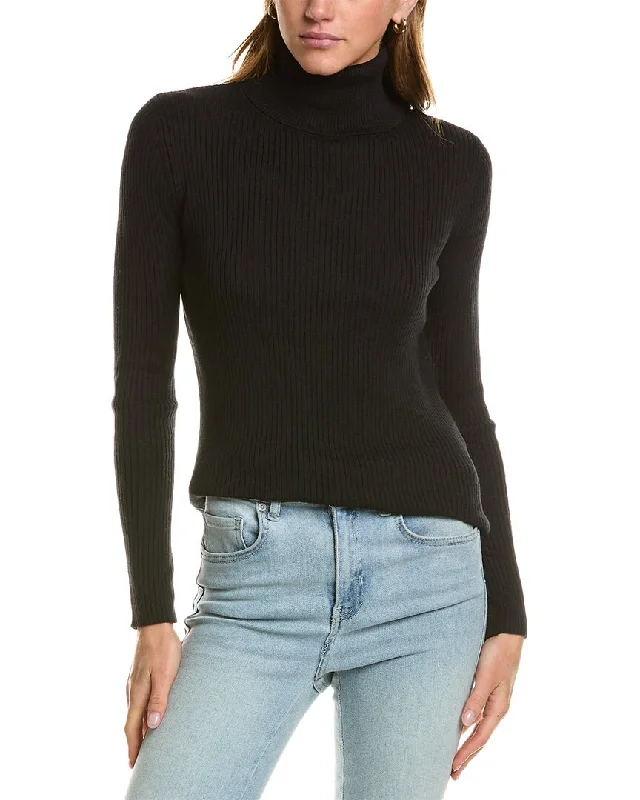 Hannah Rose Turtleneck Cashmere-Blend Sweater