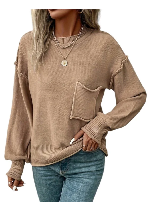 Reverse Sweater In Caramel