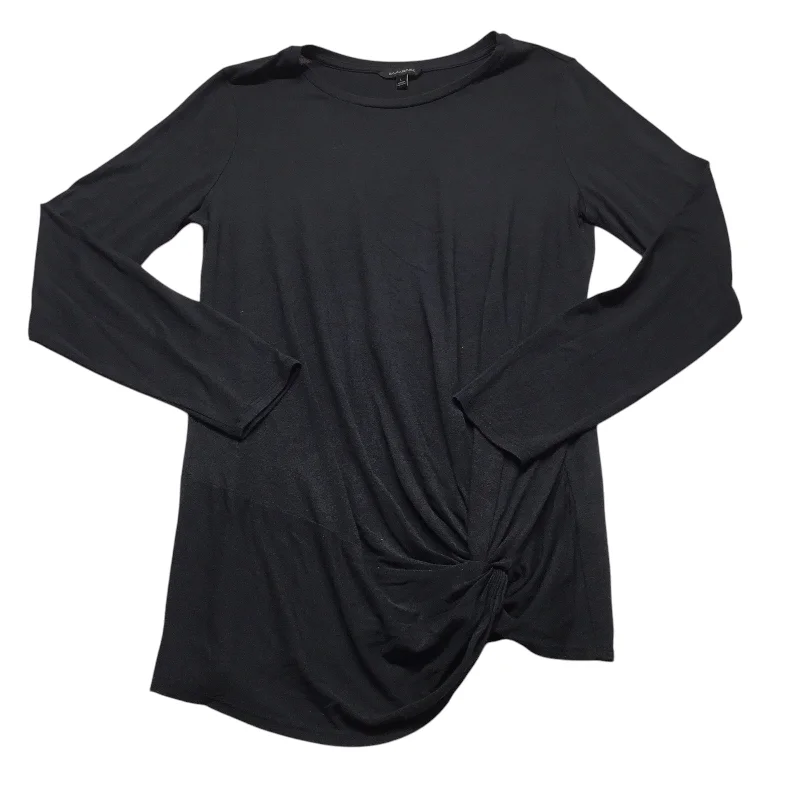 Top Long Sleeve Basic By Banana Republic In Black, Size: L