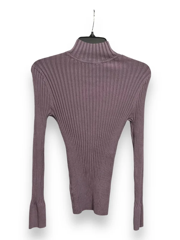 Top Long Sleeve Basic By Loft In Purple, Size: S