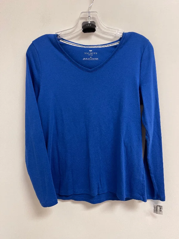 Top Long Sleeve Basic By Talbots In Blue, Size: Lp