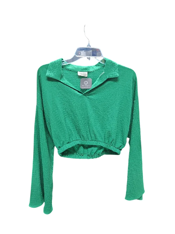 Top Long Sleeve By 143 Story In Green, Size: M