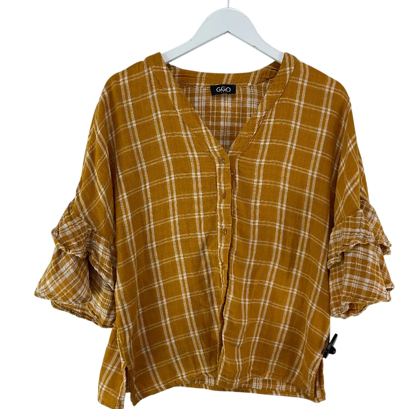 Top Long Sleeve By Gigio In Yellow, Size: S