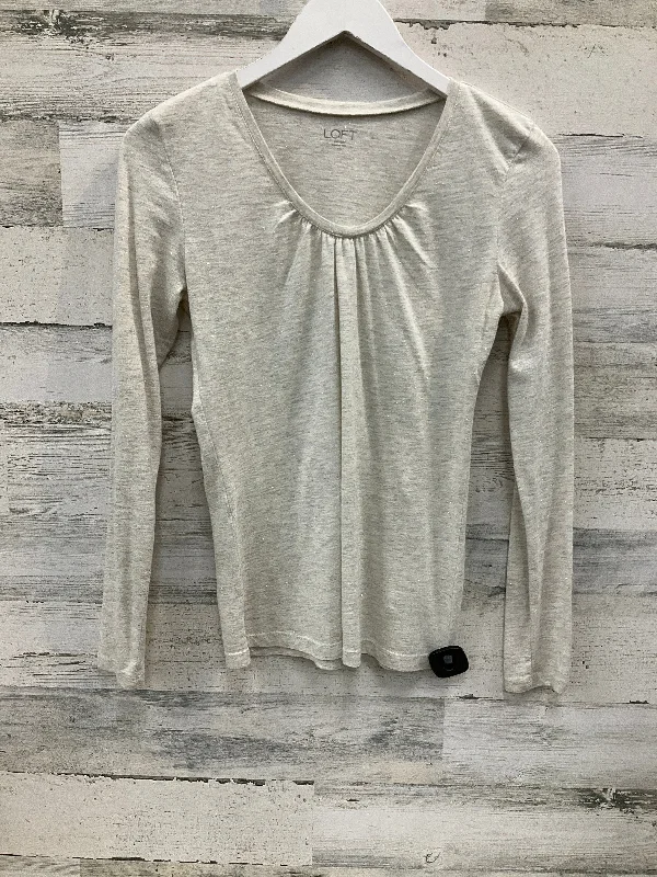 Top Long Sleeve By Loft In Grey, Size: Xs