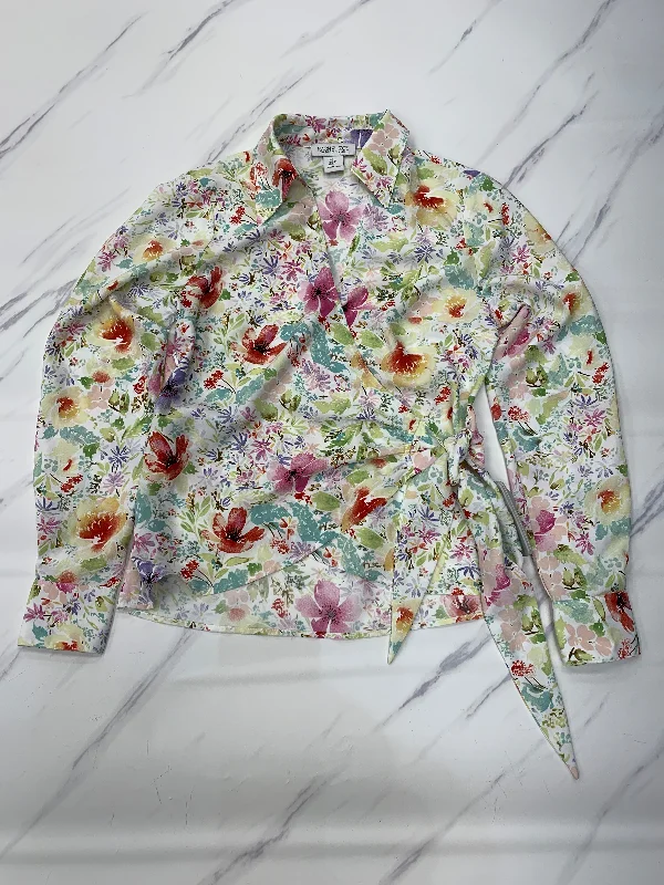 Top Long Sleeve By Rachel Zoe In Floral Print, Size: S