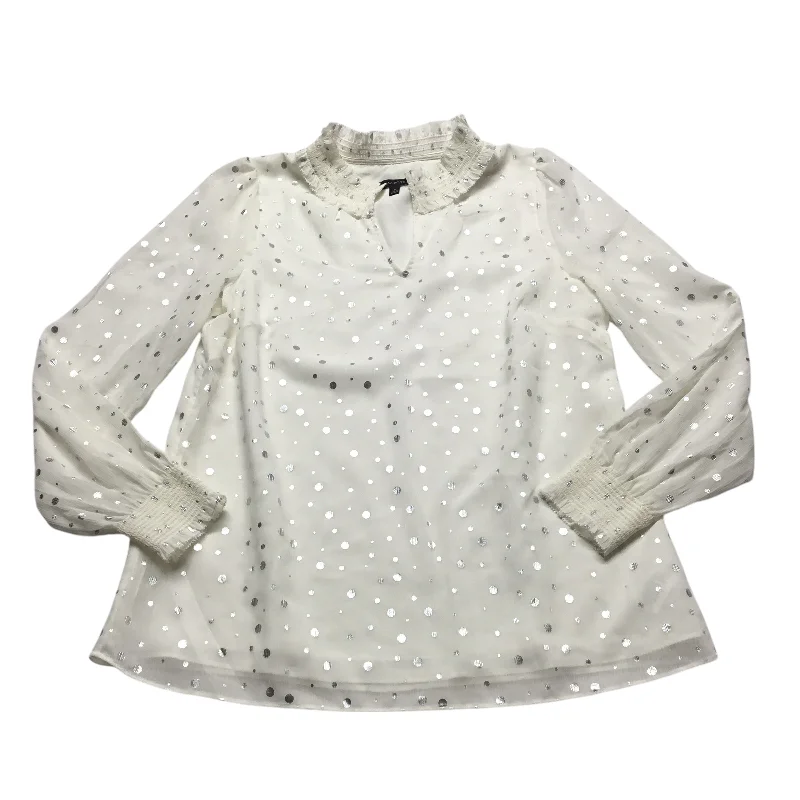 Top Long Sleeve By Talbots In White, Size: S