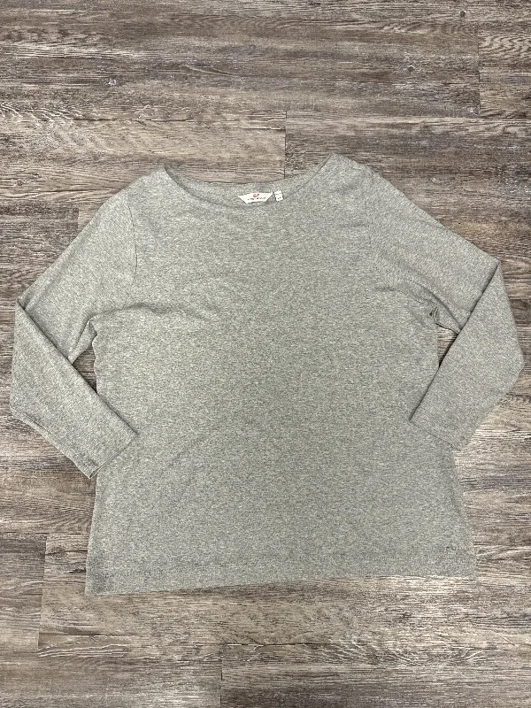 Top Long Sleeve By Vineyard Vines In Grey, Size: 2x