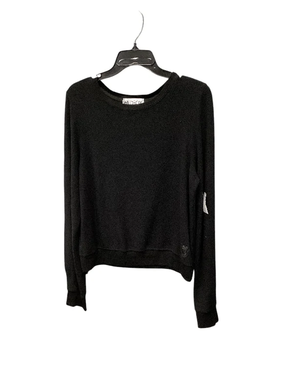 Top Long Sleeve By Wildfox In Black, Size: S