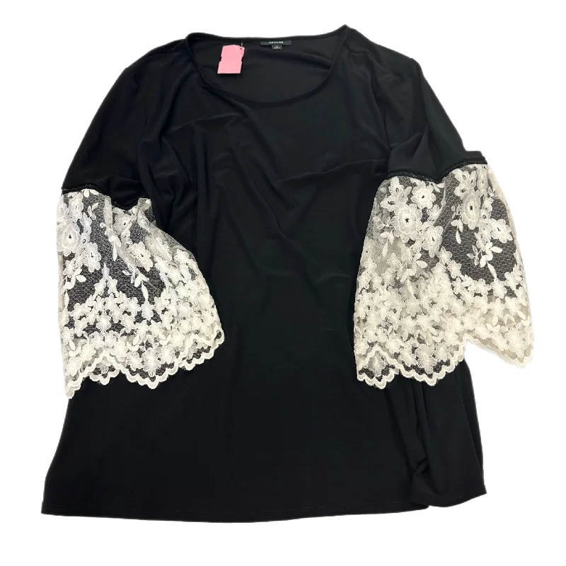 Top 3/4 Sleeve By Alfani In Black, Size: Xl