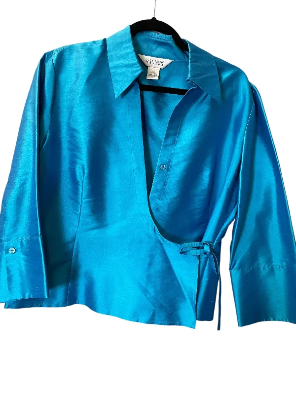 Top 3/4 Sleeve By Allison Taylor In Teal, Size: Xl