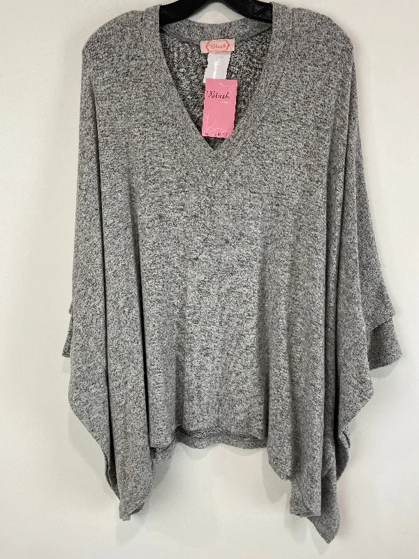 Top 3/4 Sleeve By Blush In Grey, Size: S