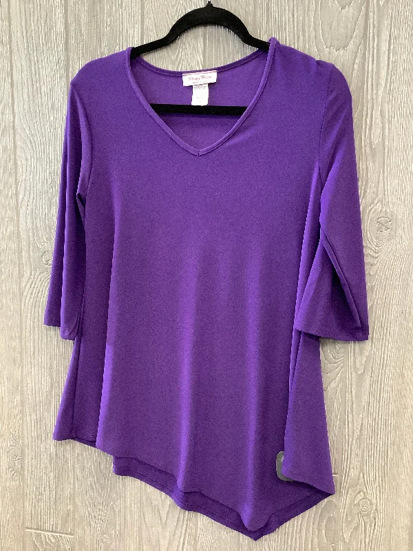 Top 3/4 Sleeve By Clothes Mentor In Purple, Size: Xs