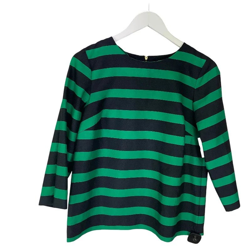 Top 3/4 Sleeve By Cmf In Black & Green, Size: S