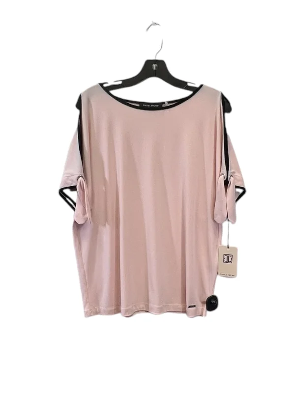 Top 3/4 Sleeve By Ivanka Trump In Black & Pink, Size: M