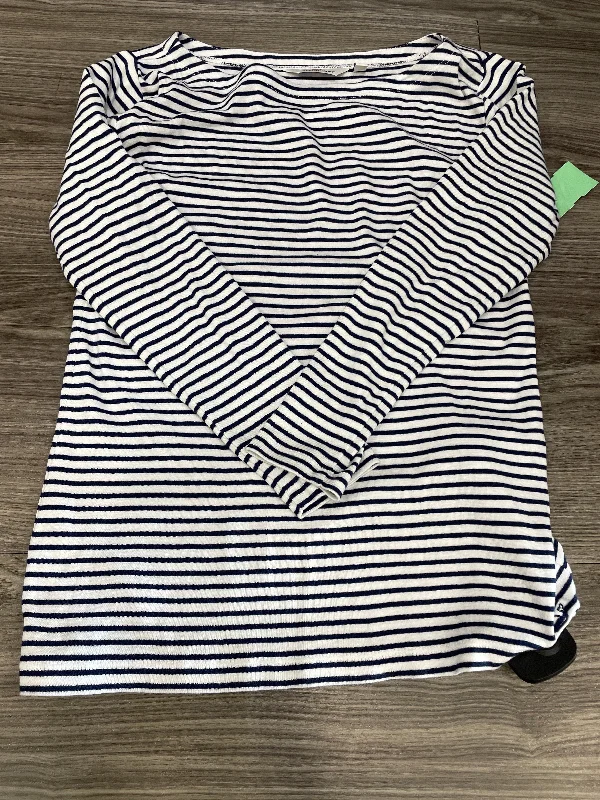 Top 3/4 Sleeve By Vineyard Vines In Blue & White, Size: S